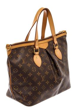 Louis Vuitton Brown Monogram Canvas Leather Palermo PM Shoulder Bag