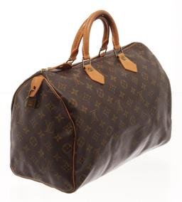 Louis Vuitton Brown Monogram Canvas Speedy 35 Satchel Bag