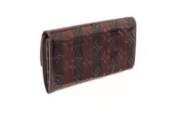 Louis Vuitton Red Brown Vernis Leather Sarah Wallet