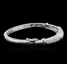 14KT White Gold 2.30 ctw Diamond Bangle Bracelet