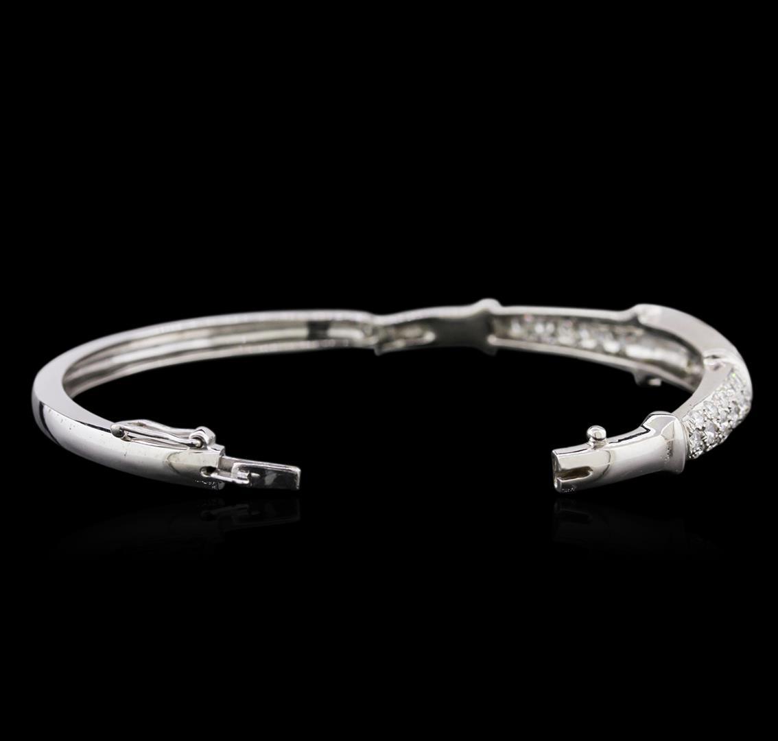 14KT White Gold 2.30 ctw Diamond Bangle Bracelet