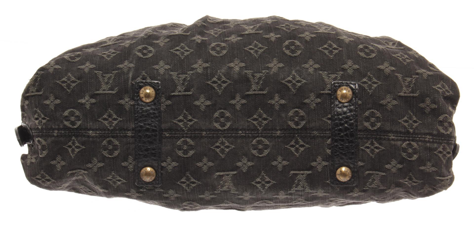 Louis Vuitton Black Denim Neo Cabby MM Shoulder Bag