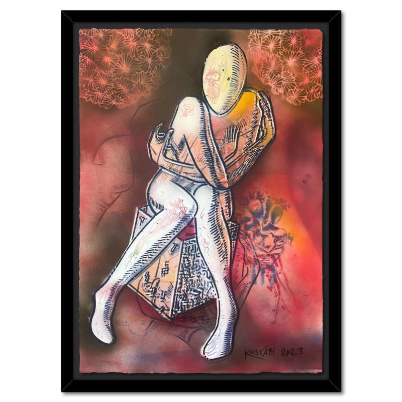 Scarlet Introspection by Kostabi Original