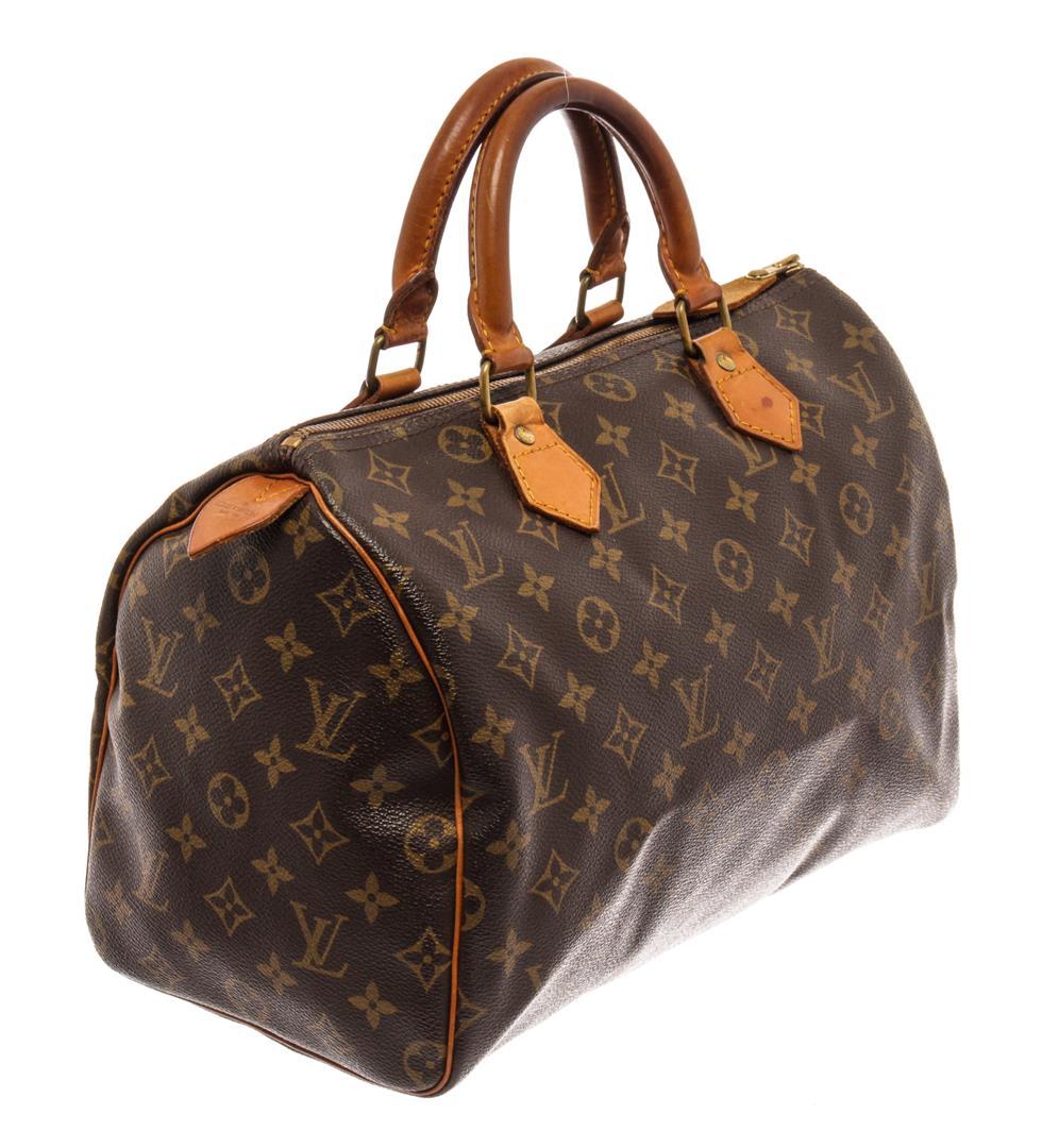 Louis Vuitton Brown Monogram Canvas Speedy 30 Satchel Bag