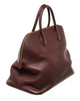 Hermes Brown Leather Bolide 45cm Shoulder Bag