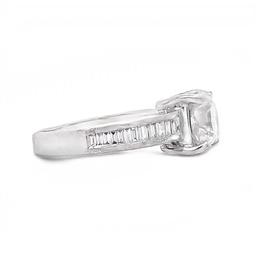 1.90 ctw CENTER Diamond 18K White Gold Ring (2.22 ctw Diamonds)