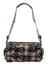 Chanel Black 2.55 Tweed Chain Shoulder Bag