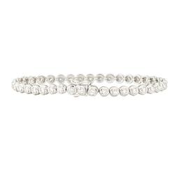 3.20 ctw Round Brilliant Cut Diamond Tennis Bracelet - 14KT White Gold