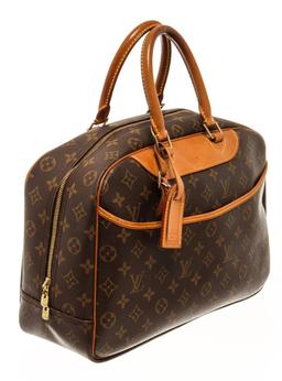 Louis Vuitton Brown Monogram Canvas Deauville Satchel Bag