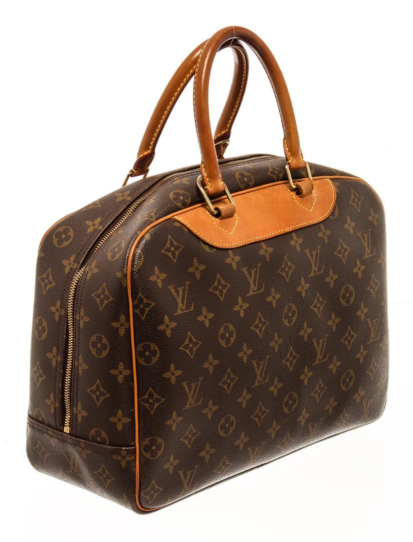 Louis Vuitton Brown Monogram Canvas Deauville Satchel Bag