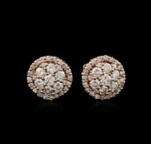 14KT Two-Tone Gold 1.31 ctw Diamond Earrings