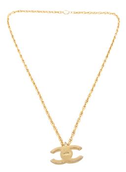 Chanel Gold Plated CC Turn-Lock Chain Nacklace