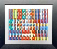 Flags of All Nations - Custom Framed by Agam, Yaacov