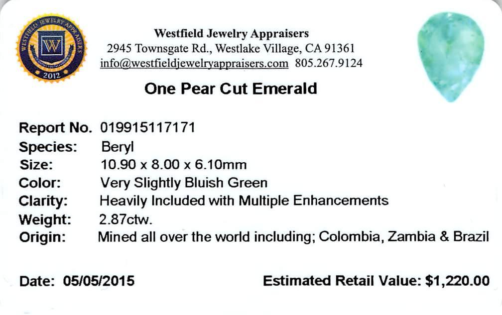 2.87 ctw Pear Emerald Parcel