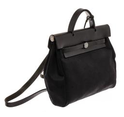 Hermes Black Canvas Toile Off Herbag