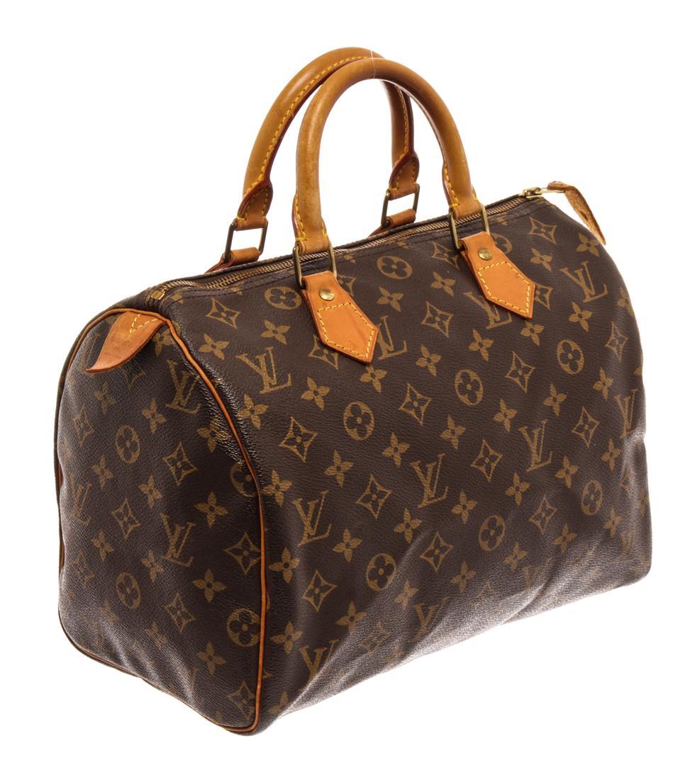 Louis Vuitton Brown Monogram Canvas Speedy 30 Satchel Bag