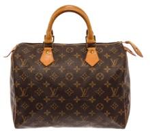 Louis Vuitton Brown Monogram Canvas Speedy 30 Satchel Bag