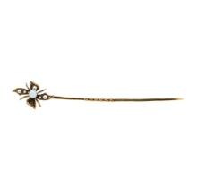 Opal and Seed Pearl Stick Pin - 9KT Yellow Gold