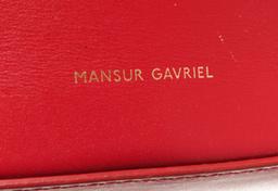Mansur Gavriel Flamma Calfskin Red Triangle Tote Bag