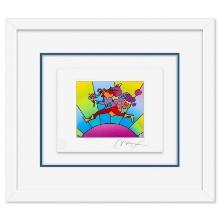 Flower Jumper Over Sunrise on Blends I by Peter Max