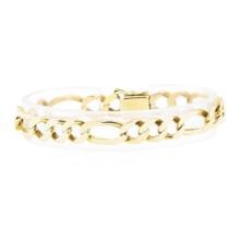 Figaro Link Bracelet - 18KT Yellow Gold