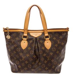 Louis Vuitton Brown Monogram Canvas Leather Palermo PM Shoulder Bag