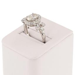 1.05 ctw CENTER Diamond 18K White Gold Ring (2.03 ctw Diamonds)