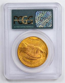 1927 $20 Double Eagle Gold Coin PCGS MS63