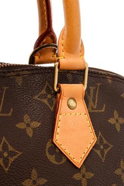 Louis Vuitton Brown Monogram Canvas Leather Alma Satchel Bag