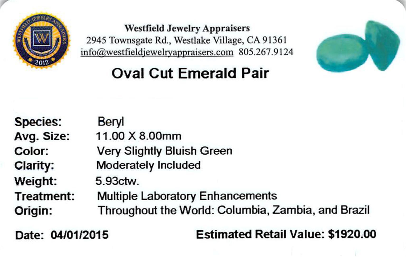 5.93 ctw Oval Mixed Emerald Parcel