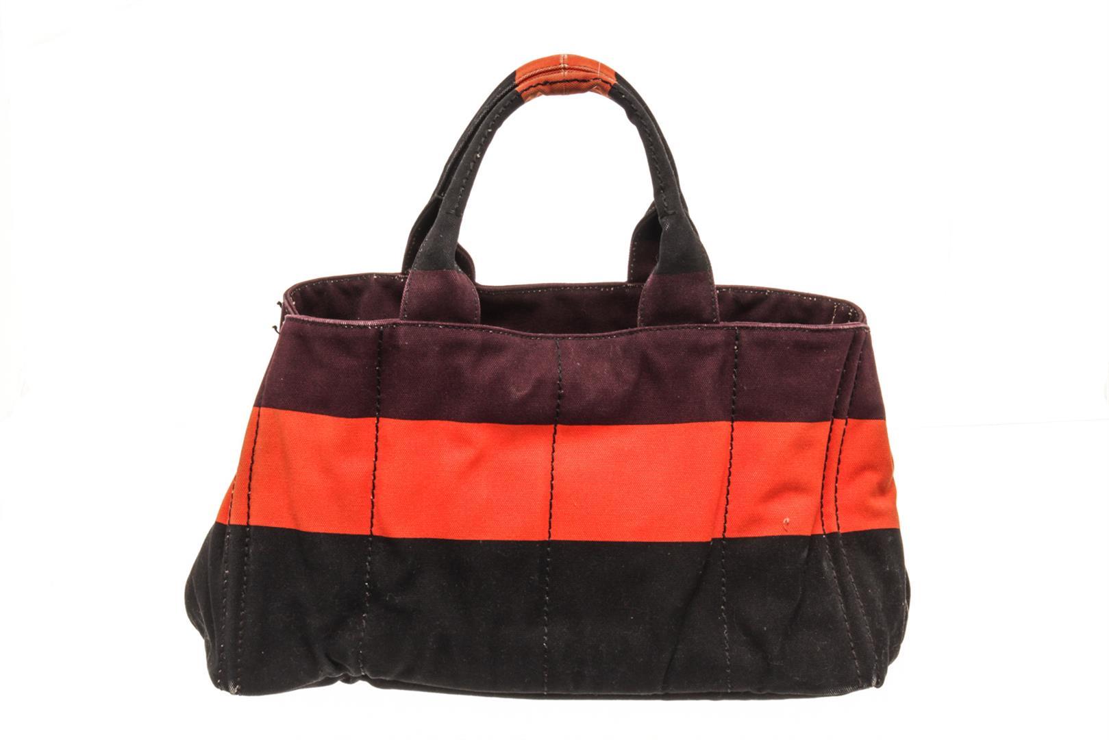 Prada Bordeaux Canvas Canapa Tote Bag