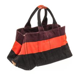 Prada Bordeaux Canvas Canapa Tote Bag