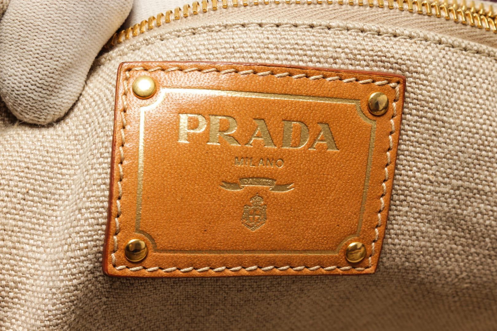 Prada Bordeaux Canvas Canapa Tote Bag