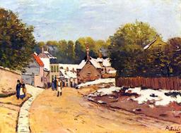 Alfred Sisley - First Snow in Louveciennes