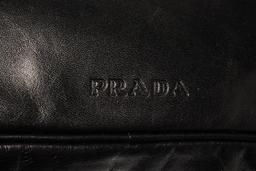 Prada Black Vitello Daino Leather Mini Satchel Bag