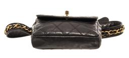 Chanel Black Quilted Leather Waist Clutch Bag