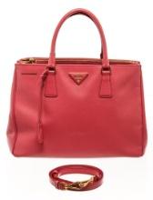 Prada Pink Saffiano Leather Galleria Shoulder Bag