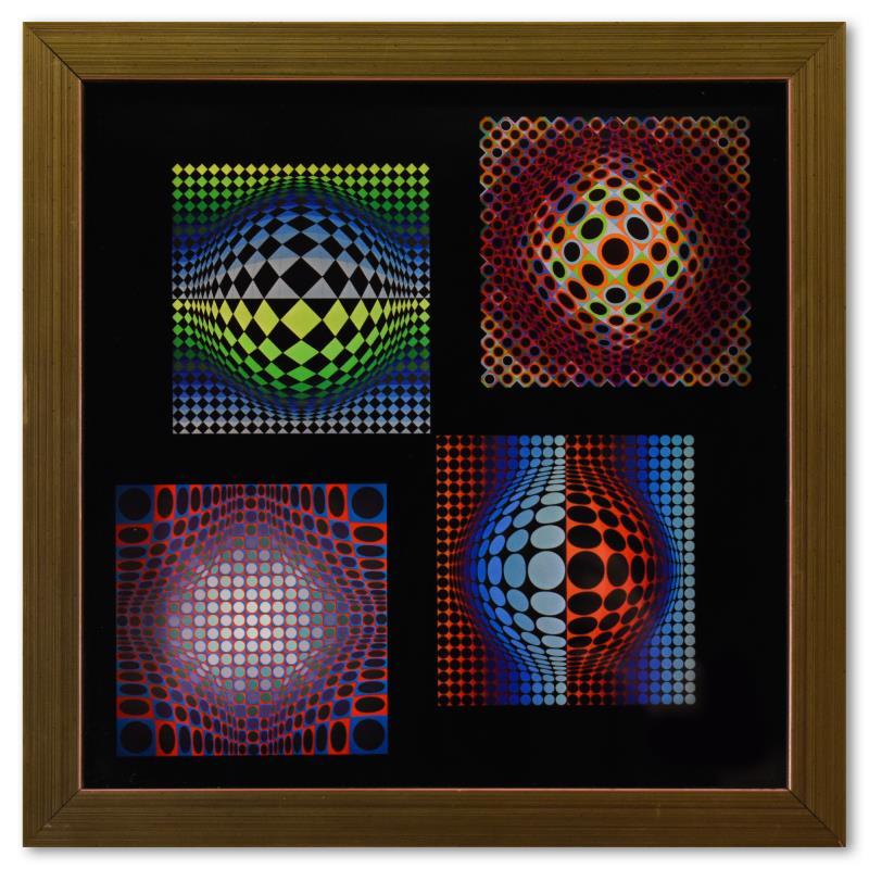 Vega (Noir, WA-3, WA-2) & Ond - Fire de la serie Vega by Vasarely (1908-1997)