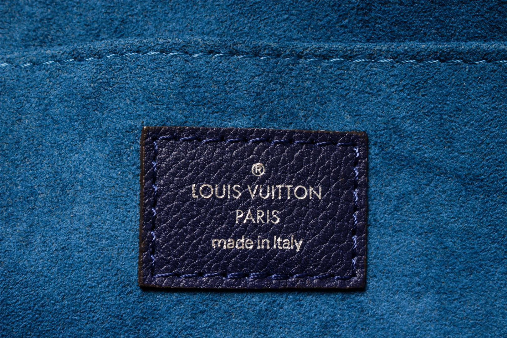 Louis Vuitton Blue Leather Pochette Jules PM