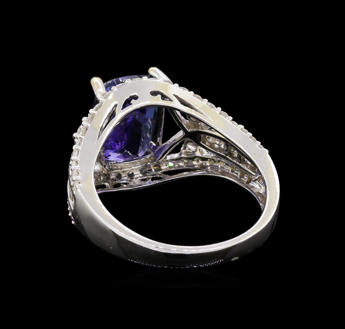 14KT White Gold 2.53 ctw Tanzanite and Diamond Ring