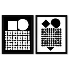 Cassiopee et Bellatrix de la serie Corpusculaires (Diptych) by Vasarely (1908-19