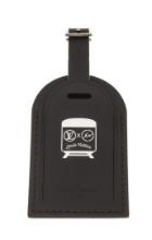 Louis Vuitton Black Leather Fragment Luggage Tag