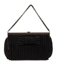 Chanel Black Suede Bow Motiff CC Shoulder Bag