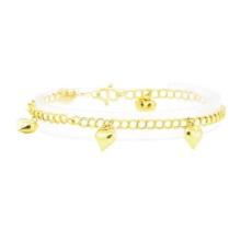 Heart Charm Bracelet - 22KT Yellow Gold