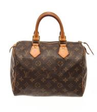 Louis Vuitton Brown Monogram Speedy 25 Satchel Bag