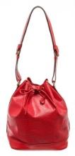 Louis Vuitton Red Epi Leather Noe Bucket Bag