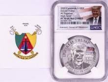 2020 Cameroon S1000F Donald Trump All Together High Relief PF 70 Ultra Cameo 1oz