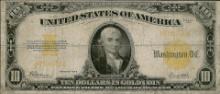 1922 $10 Gold Certificate Bank Note