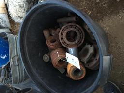 Bucket with miscellaneous bearings in Steele