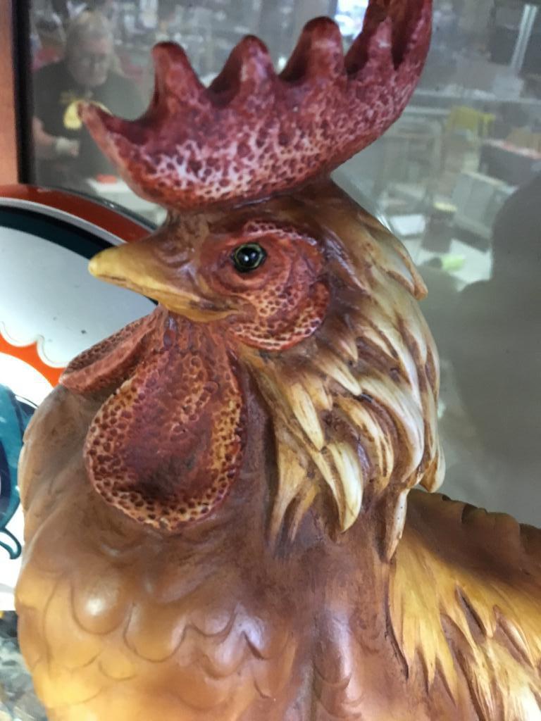 Resin Rooster   14 1/4" Tall